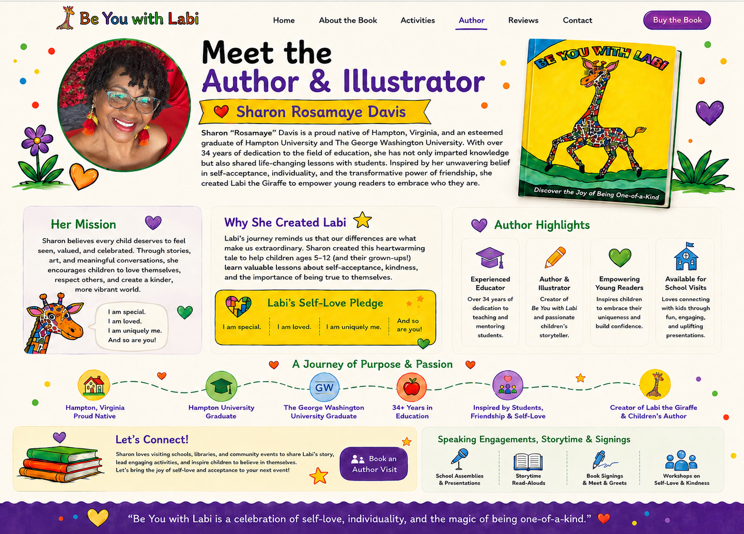 Author page for Be You with Labi