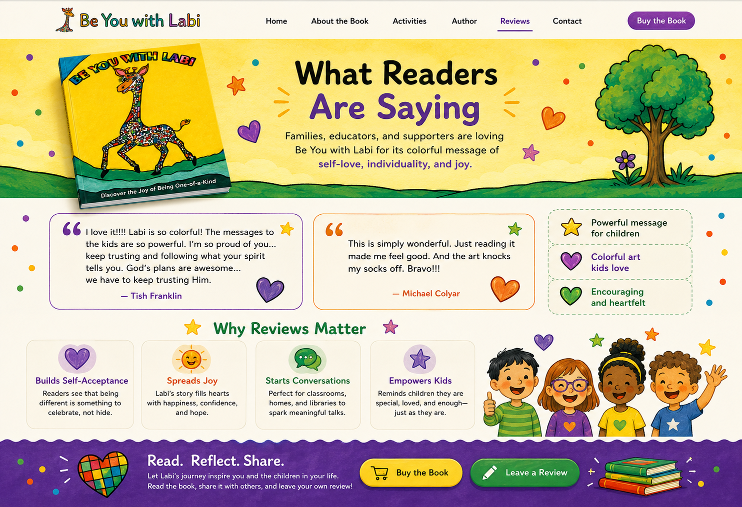 Reviews page for Be You with Labi